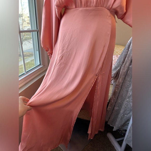 ASTR Midi Long Sleeve Coral Dress - Picture 7 of 12